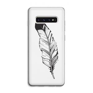 CaseCompany Pluim: Samsung Galaxy S10 4G Transparant Hoesje