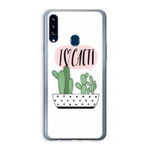 CaseCompany I love cacti: Samsung Galaxy A20s Transparant Hoesje