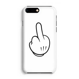 CaseCompany Middle finger white: iPhone 8 Plus Volledig Geprint Hoesje