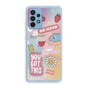 CaseCompany Positivity: Samsung Galaxy A52 Transparant Hoesje