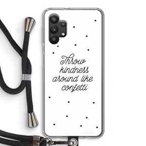 CaseCompany Confetti: Samsung Galaxy A32 5G Transparant Hoesje met koord