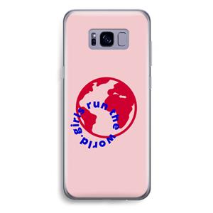 CaseCompany Run The World: Samsung Galaxy S8 Plus Transparant Hoesje
