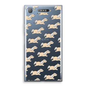 CaseCompany Ponys: Sony Xperia XZ1 Transparant Hoesje