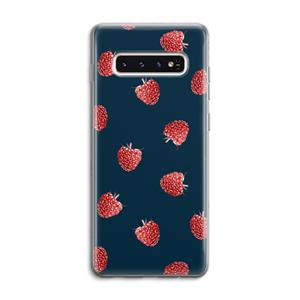 CaseCompany Framboosjes: Samsung Galaxy S10 4G Transparant Hoesje