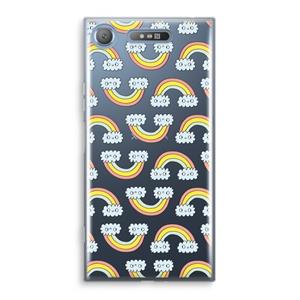 CaseCompany Regenboog: Sony Xperia XZ1 Transparant Hoesje