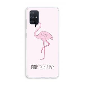 CaseCompany Pink positive: Galaxy A71 Transparant Hoesje