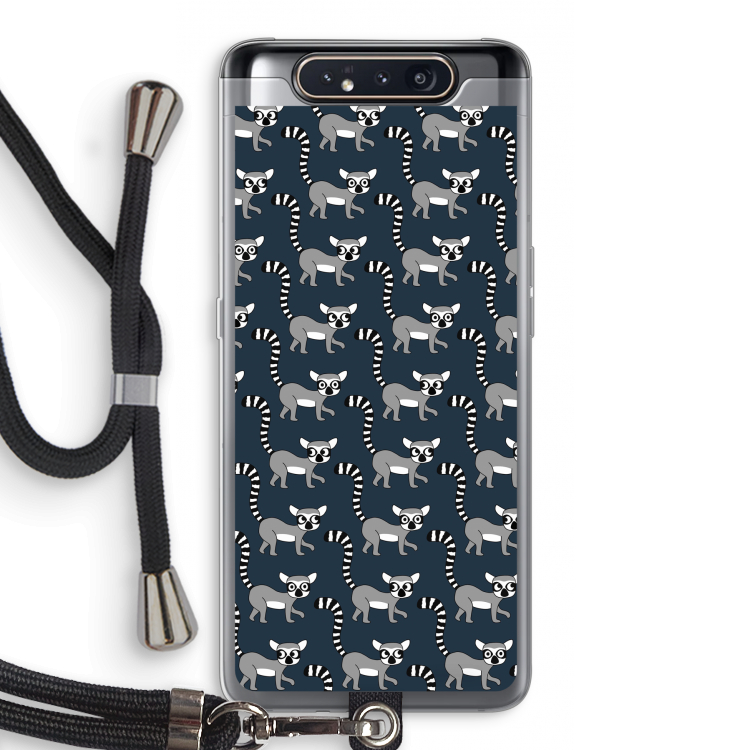 CaseCompany Makis: Samsung Galaxy A80 Transparant Hoesje met koord