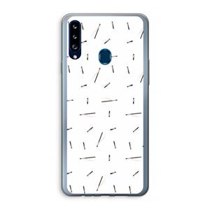 CaseCompany Hipster stripes: Samsung Galaxy A20s Transparant Hoesje