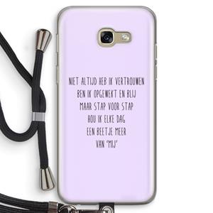 CaseCompany Zelfvertrouwen: Samsung Galaxy A5 (2017) Transparant Hoesje met koord