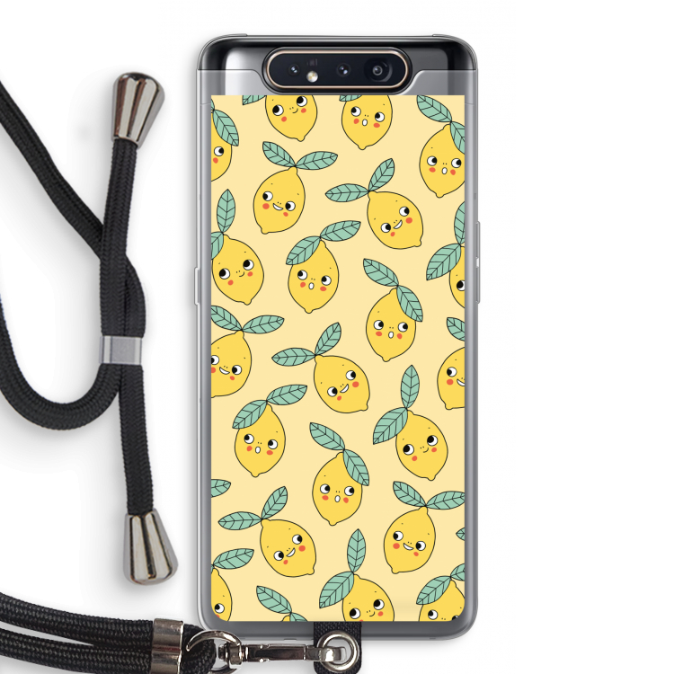 CaseCompany Citroenen: Samsung Galaxy A80 Transparant Hoesje met koord