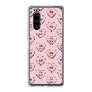 CaseCompany Chicks before dicks: Sony Xperia 5 Transparant Hoesje
