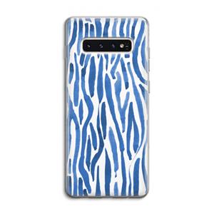 CaseCompany Blauwe nerven: Samsung Galaxy S10 4G Transparant Hoesje