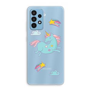 CaseCompany Vliegende eenhoorn: Samsung Galaxy A52 Transparant Hoesje