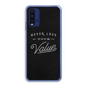 CaseCompany Never lose your value: Xiaomi Redmi 9T Transparant Hoesje