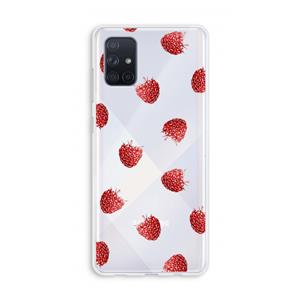 CaseCompany Framboosjes: Galaxy A71 Transparant Hoesje