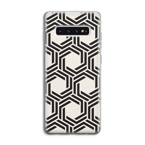 CaseCompany Geometrisch patroon: Samsung Galaxy S10 4G Transparant Hoesje