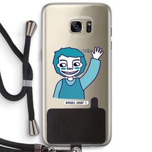 CaseCompany Zwaai: Samsung Galaxy S7 Edge Transparant Hoesje met koord