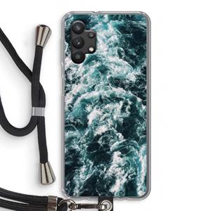CaseCompany Zee golf: Samsung Galaxy A32 5G Transparant Hoesje met koord