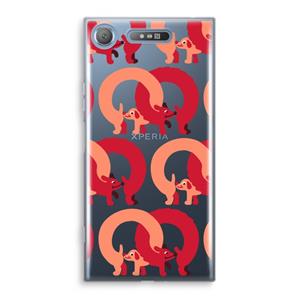 CaseCompany Dogs: Sony Xperia XZ1 Transparant Hoesje
