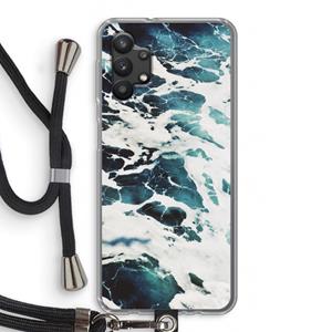 CaseCompany Golven: Samsung Galaxy A32 5G Transparant Hoesje met koord