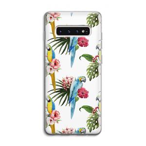 CaseCompany Kleurrijke papegaaien: Samsung Galaxy S10 4G Transparant Hoesje