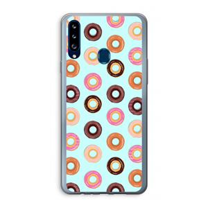 CaseCompany Donuts: Samsung Galaxy A20s Transparant Hoesje