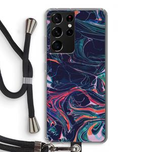 CaseCompany Light Years Beyond: Samsung Galaxy S21 Ultra Transparant Hoesje met koord