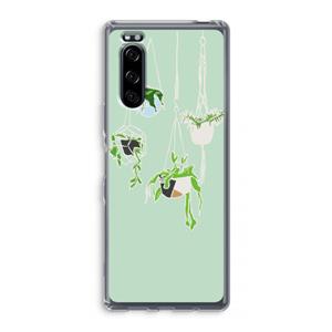 CaseCompany Hang In There: Sony Xperia 5 Transparant Hoesje