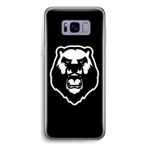 CaseCompany Angry Bear (black): Samsung Galaxy S8 Plus Transparant Hoesje