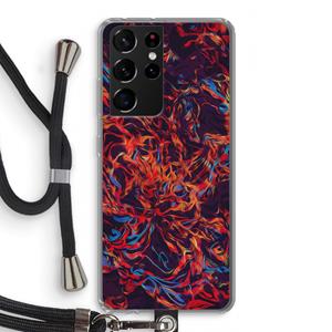 CaseCompany Lucifer: Samsung Galaxy S21 Ultra Transparant Hoesje met koord