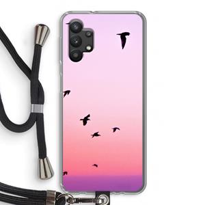 CaseCompany Fly away: Samsung Galaxy A32 5G Transparant Hoesje met koord