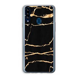 CaseCompany Gouden marmer: Samsung Galaxy A20s Transparant Hoesje