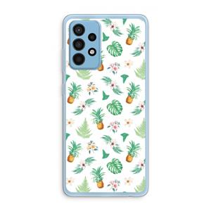 CaseCompany Ananas bladeren: Samsung Galaxy A52 Transparant Hoesje