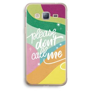 CaseCompany Don't call: Samsung Galaxy J3 (2016) Transparant Hoesje