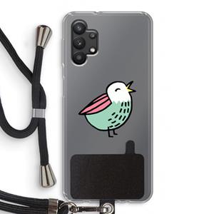 CaseCompany Birdy: Samsung Galaxy A32 5G Transparant Hoesje met koord