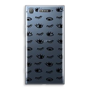 CaseCompany Eye pattern #2: Sony Xperia XZ1 Transparant Hoesje