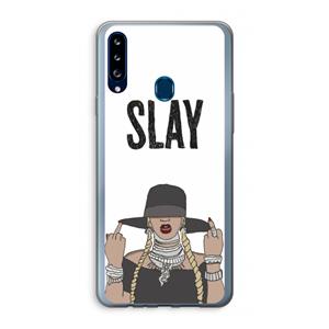 CaseCompany Slay All Day: Samsung Galaxy A20s Transparant Hoesje