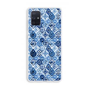 CaseCompany Blauw motief: Galaxy A71 Transparant Hoesje