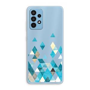 CaseCompany Gekleurde driehoekjes blauw: Samsung Galaxy A52 Transparant Hoesje