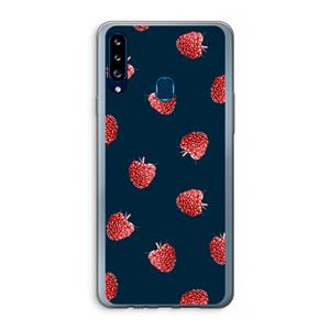 CaseCompany Framboosjes: Samsung Galaxy A20s Transparant Hoesje