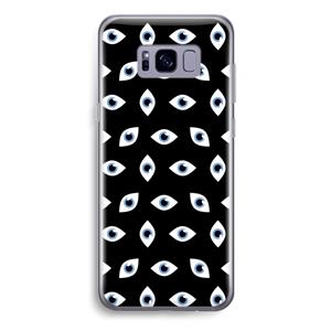 CaseCompany Eyes pattern: Samsung Galaxy S8 Plus Transparant Hoesje