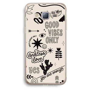 CaseCompany Good vibes: Samsung Galaxy J3 (2016) Transparant Hoesje