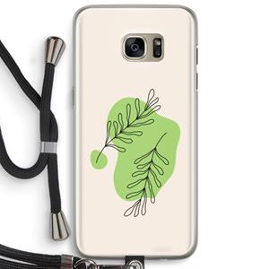 CaseCompany Beleaf in you: Samsung Galaxy S7 Edge Transparant Hoesje met koord
