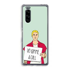 CaseCompany Gimme a call: Sony Xperia 5 Transparant Hoesje