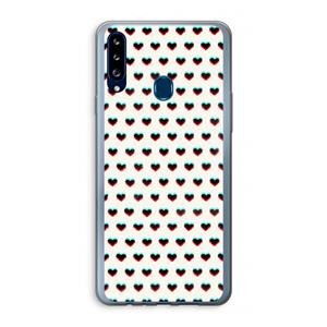CaseCompany Hartjes: Samsung Galaxy A20s Transparant Hoesje