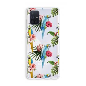 CaseCompany Kleurrijke papegaaien: Galaxy A71 Transparant Hoesje
