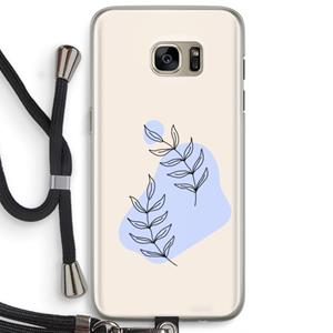 CaseCompany Leaf me if you can: Samsung Galaxy S7 Edge Transparant Hoesje met koord
