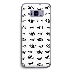 CaseCompany Eye pattern #2: Samsung Galaxy S8 Plus Transparant Hoesje