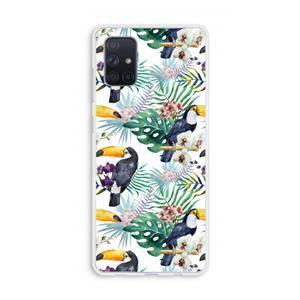 CaseCompany Tukans: Galaxy A71 Transparant Hoesje