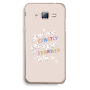 CaseCompany Right Place: Samsung Galaxy J3 (2016) Transparant Hoesje